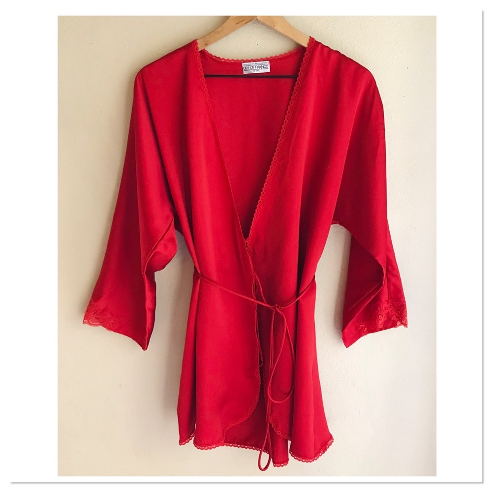 Lily Of France Vintage Union Made Robe Red One Size